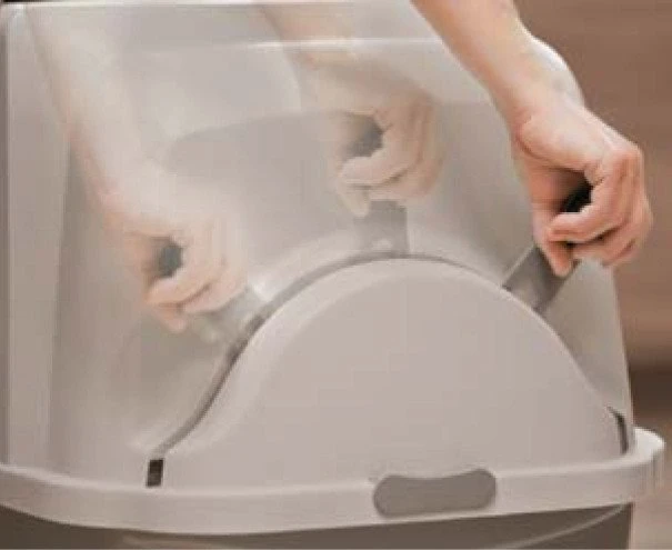 Catit SmartSift Katzentoilette mit Dach, beige