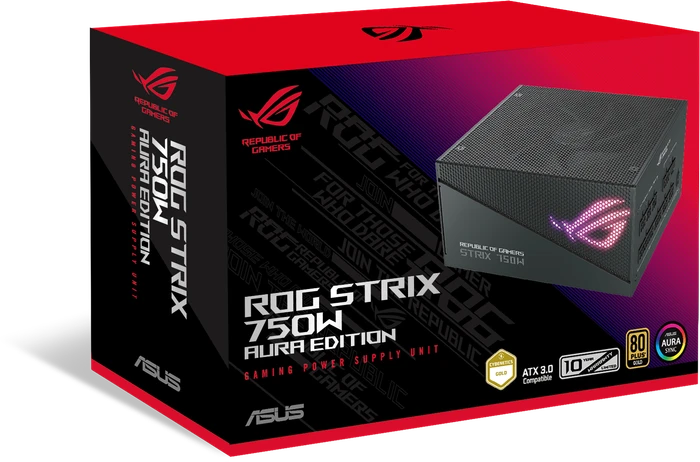 ASUS ROG STRIX 750G Gold Aura Edition, ROG-STRIX-750G-AURA-GAMING, 750W, ATX 3.0
