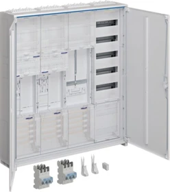 Hager Komplettschrank, univers Z, 2ZP RES SG BKE-I, VT5, APZ, SLS 50A, 1100x1050x205mm