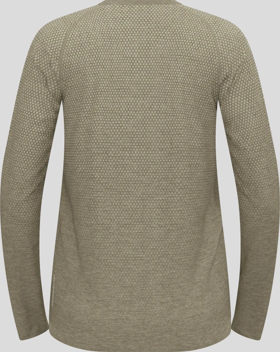 Odlo Essential Seamless Funktionsshirt langarm vetiver melange (Damen)