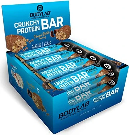 BodyLab24 Crunchy Protein Bar peanut butter 768g (12x 64g)