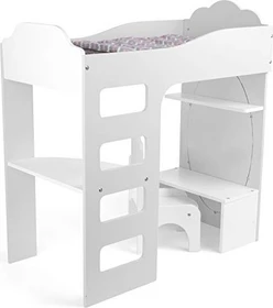 Legler Small Foot Puppenhochbett mit Schreibtisch