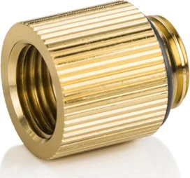 Bitspower Touchaqua Verlängerung G1/4" auf G1/4", 15mm, True Brass, 2er-Pack