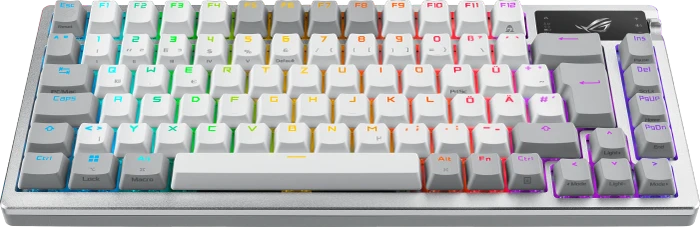 ASUS ROG Azoth White Wireless Gaming Keyboard, PBT, hot-swap, ROG NX SNOW, USB/Bluetooth, DE