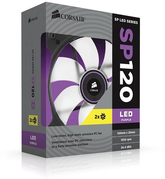 Corsair Air Series SP120 LED Purple High Static Pressure, 120mm