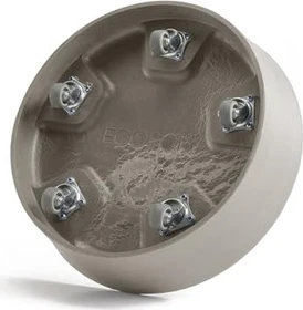Ecopots Amsterdam Blumentopfuntersetzer mit Rollen rund 34.1cm taupe