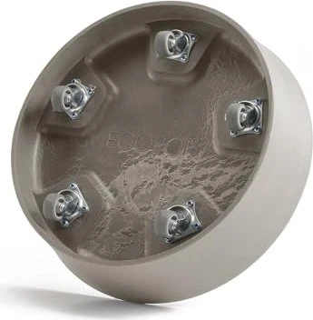 Ecopots Amsterdam Blumentopfuntersetzer mit Rollen rund