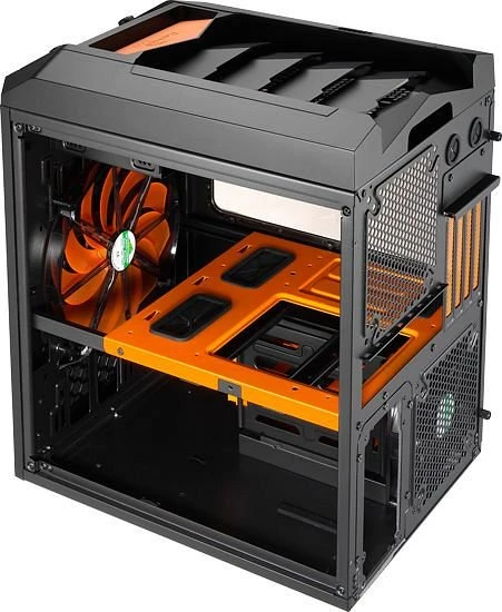 AeroCool Xpredator Cube Orange Edition, Acrylfenster