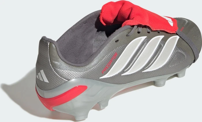 adidas Predator League Fold-Over Tongue FG iron metallic/zero metalic/lucid red (Junior)
