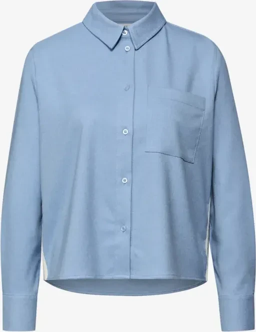 Street One Melange mit Tape Hemd langarm frosted blue melange (Damen)