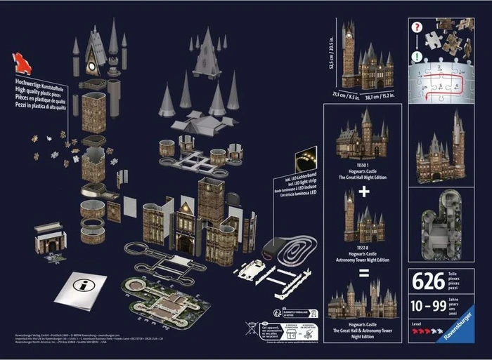 Ravensburger Puzzle Hogwarts Castle Astronomy Tower Night Edition