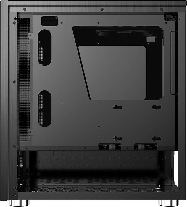 Jonsbo C3 Plus, schwarz, Glasfenster