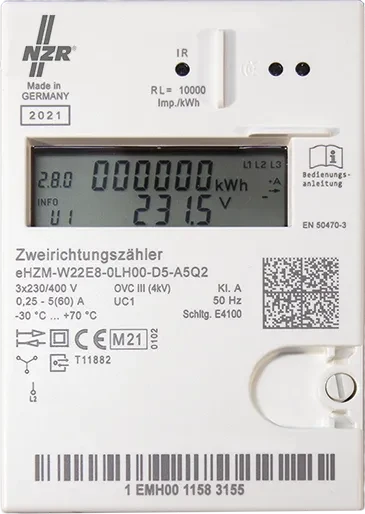 NZR mME eHZM Zweirichtungszähler, Strom-/Energiemesser