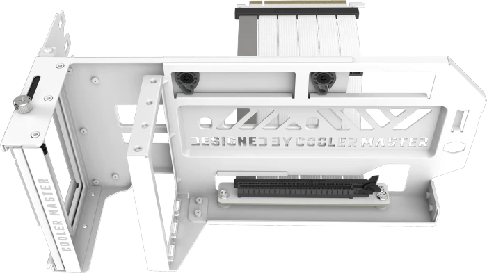 Cooler Master Vertical Graphics Card Holder Kit V3 Riser Card, inkl. PCI-Slot Blende, gewinkelt, PCIe 4.0, 165mm, weiß