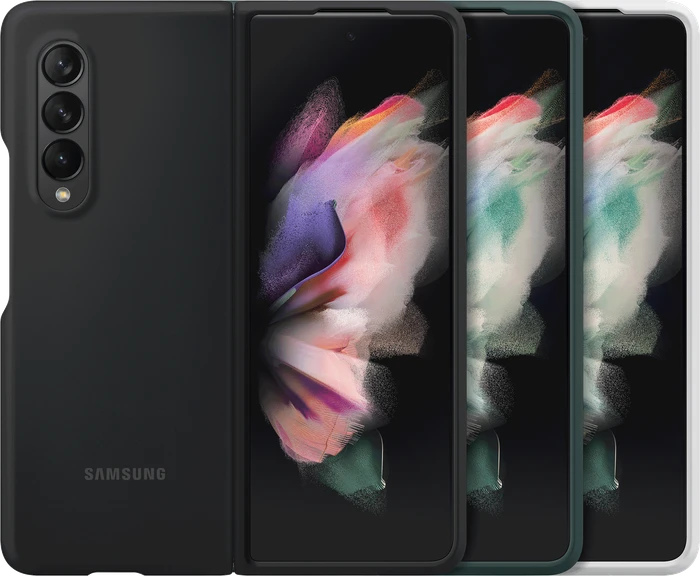 Samsung Silicone Cover für Galaxy Z Fold 3 5G schwarz