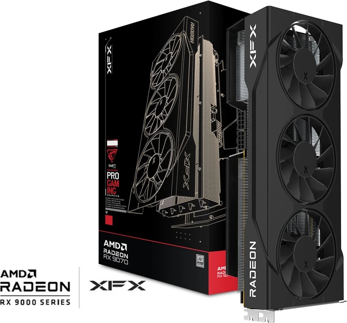 XFX Swift Radeon RX 9070 GRE Triple Fan Gaming Edition, 12GB GDDR6, HDMI, 3x DP