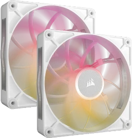 Corsair iCUE LINK RX140 Max RGB Starter Kit, weiß, LED-Steuerung, 140mm, 2er-Pack