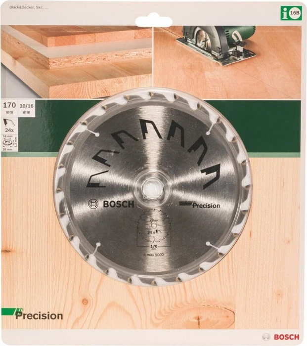 Bosch DIY Precision Kreissägeblatt 24Z, 170x2.5x20mm, 1 Stück
