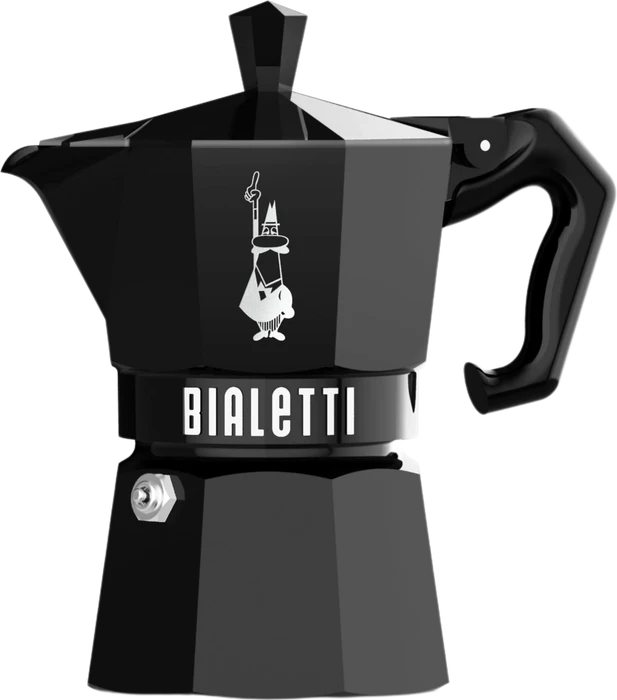 Bialetti Exclusive Moka Express 3 Tassen Espressokanne schwarz