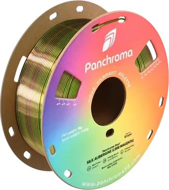 Polymaker Panchroma Dual Silk PLA, Aubergine (Lime-Magenta), Spule, 1.75mm, 1.00kg