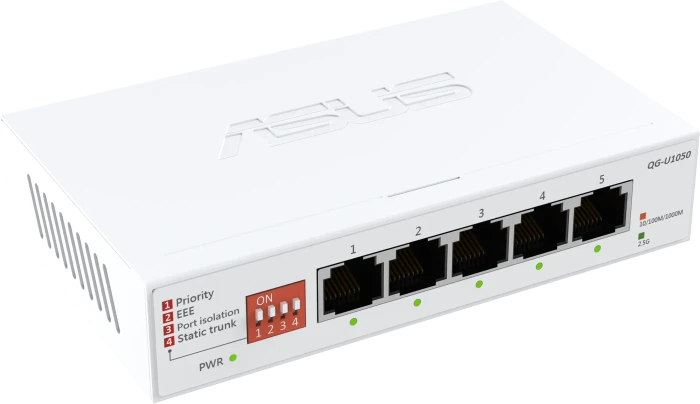 ASUS QG-U1050 Desktop 2.5G Switch, 5x RJ-45