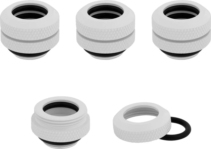 Corsair Hydro X Series XF Hardline, OD Fitting G1/4" auf 12mm, weiß, 4er-Pack