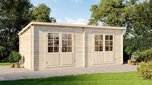 Alpholz Gartenhaus Maria Twin 601x275cm natur