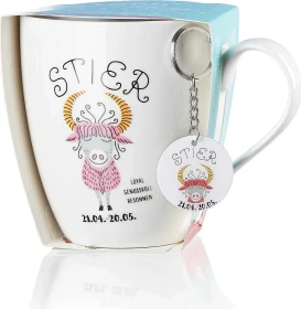 Ritzenhoff & Breker Astro Kaffeebecher Stier mit Schlüsselanhänger 650ml