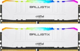 Crucial Ballistix RGB weiß UDIMM 16GB Kit, DDR4-3000, CL15-16-16-35, 1RX8