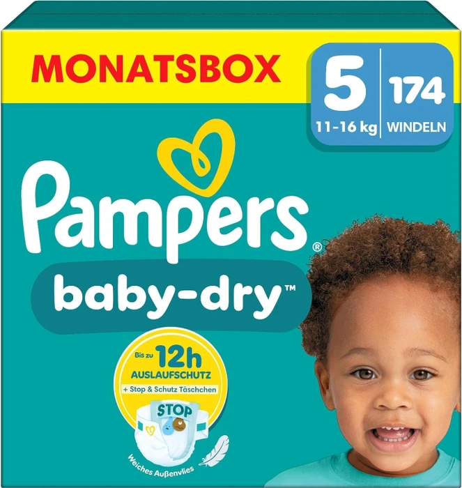 Pampers Baby-Dry Gr.5 Einwegwindel, 11-16kg, 174 Stück