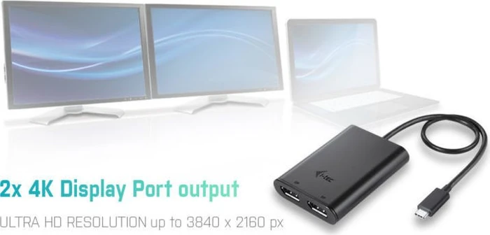 i-tec USB-C 3.1 Dual 4K DP Video Adapter