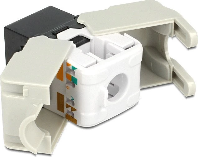 DeLOCK Keystone Modul RJ-45 Buchse via Verlegekabel Cat6, schwarz