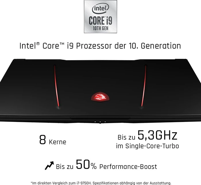MSI GE75 Raider 10SGS-047, Core i9-10980HK, 32GB RAM, 512GB SSD, 1TB HDD, GeForce RTX 2080 SUPER, DE