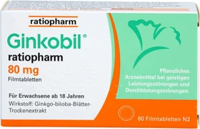 Ginkobil ratiopharm 80mg Filmtabletten, 60 Stück