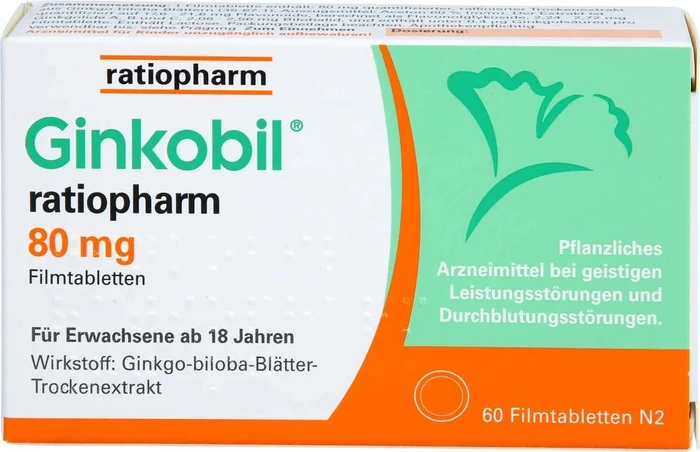 Ginkobil ratiopharm 80mg Filmtabletten, 60 Stück
