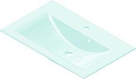 Fackelmann Luna Glaswaschtisch 800x143x501mm mintgrün
