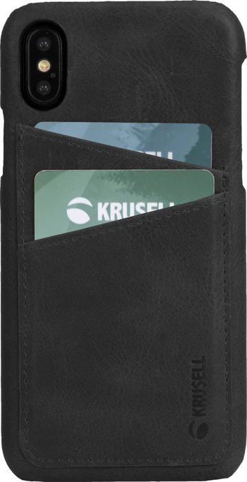 Krusell Sunne 2 Card Cover für Apple iPhone XS Max schwarz
