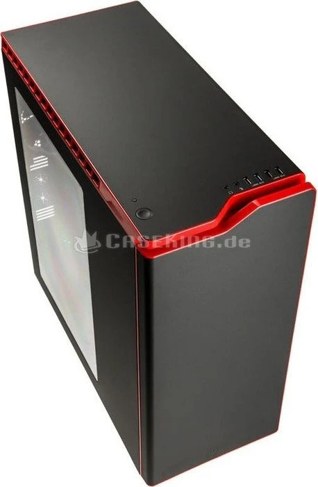NZXT H440 V2 rot, Acrylfenster, schallgedämmt