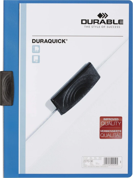 Durable Duraquick Klemmmappe, A4, blau/transparent