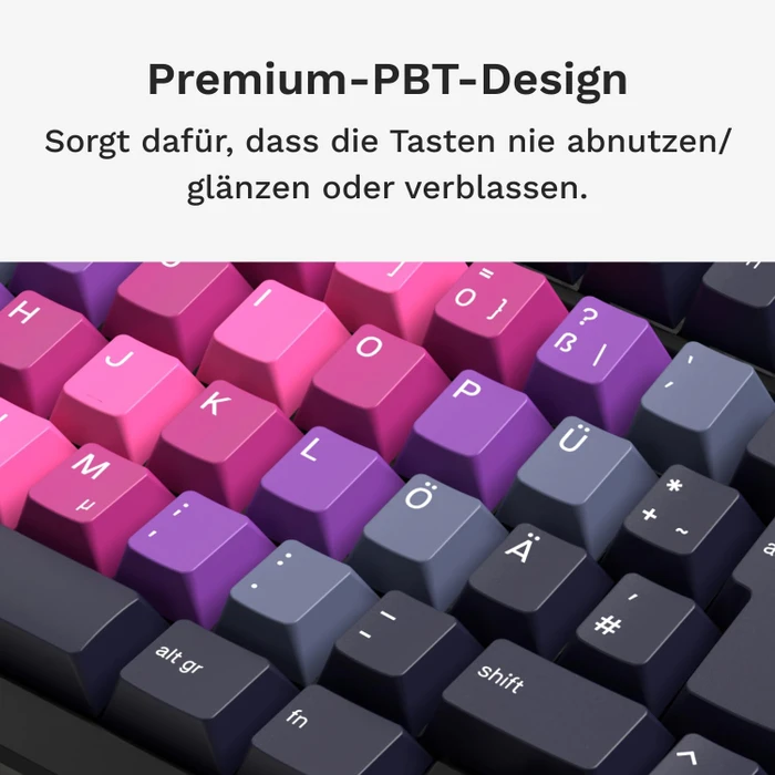 Glorious GPBT Gradient V2 Keycaps, Kunststoff (PBT), Afterparty, mehrfarbig, 135 Tasten, ISO-DE