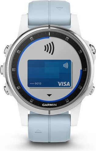 Garmin Fenix 5S Plus weiß/blau