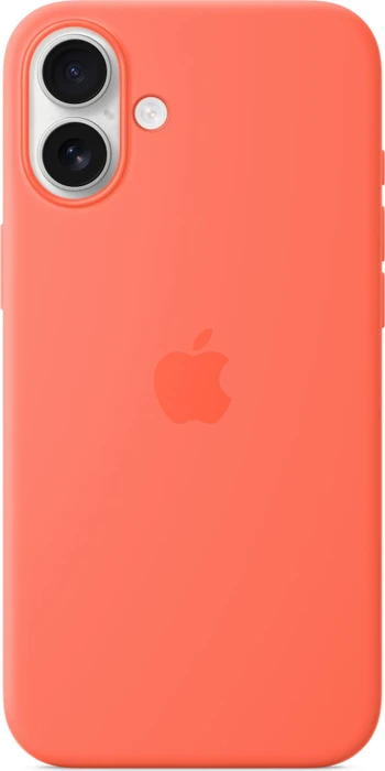 Apple Silikon Case mit MagSafe für iPhone 16 Plus Mandarine