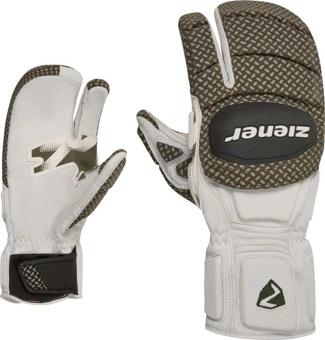 Ziener Gatos-Z PR Lobster Skihandschuhe white/deep olive