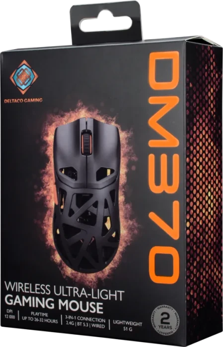 Deltaco DM370 Wireless Ultra-Lightweight Gaming Mouse schwarz, USB/Bluetooth