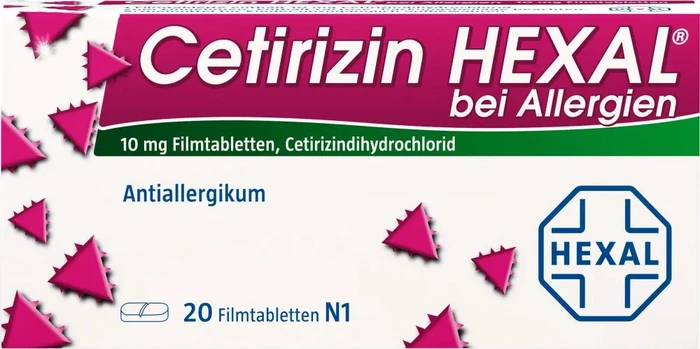 Hexal Cetirizin bei Allergien 10mg Filmtabletten, 20 Stück