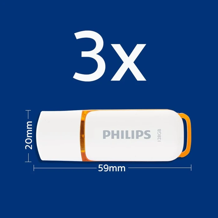 Philips Snow Edition 128GB, USB-A, USB 2.0, 3er-Pack