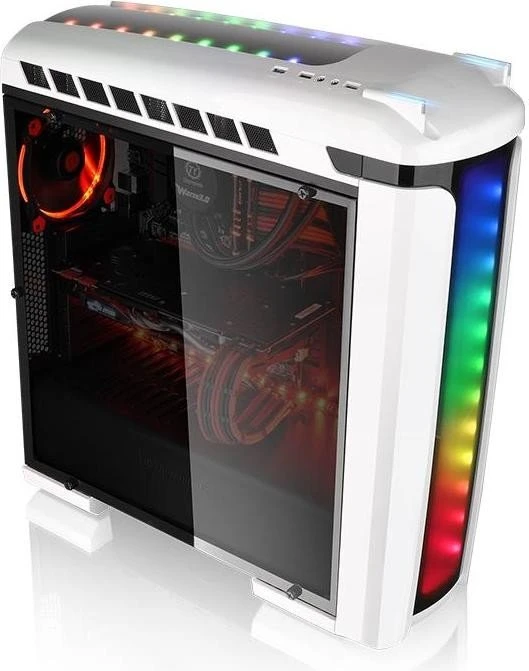 Thermaltake Versa C22 RGB Snow Edition weiß, Acrylfenster