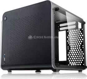 Raijintek Metis Evo TGS, silber/schwarz, Glasfenster, Mini-ITX