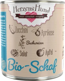 Herzens Hund Bio Schaf mit Bio Gemüse, 4.80kg (6x 800g)