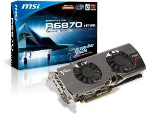 MSI Radeon HD 6870, R6870 Hawk, 1GB GDDR5, 2x DVI, HDMI, 2x mDP